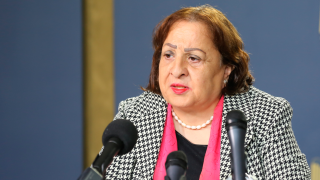 Palestinian Authority Health Minister Mai al-Kaila (WAFA)